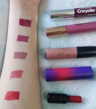 Swatches with products